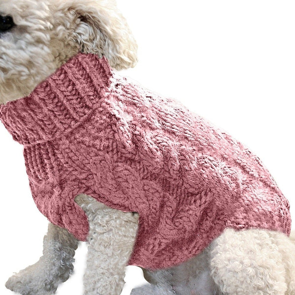 Warm Twist Design Knitted Pet Sweater